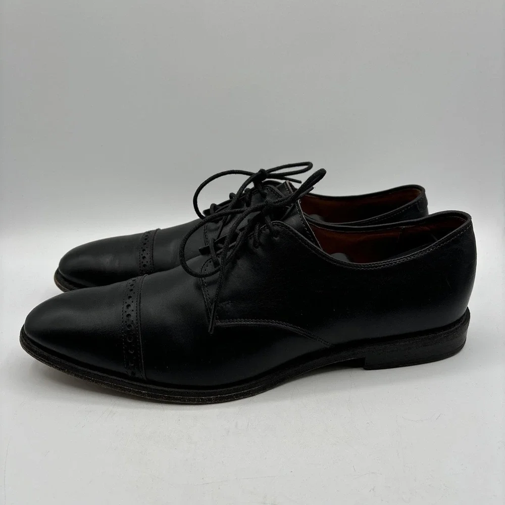 Allen Edmonds BOULEVARD Men's Size 12 B‎ Leather Cap Toe Dress Shoe Black 7482